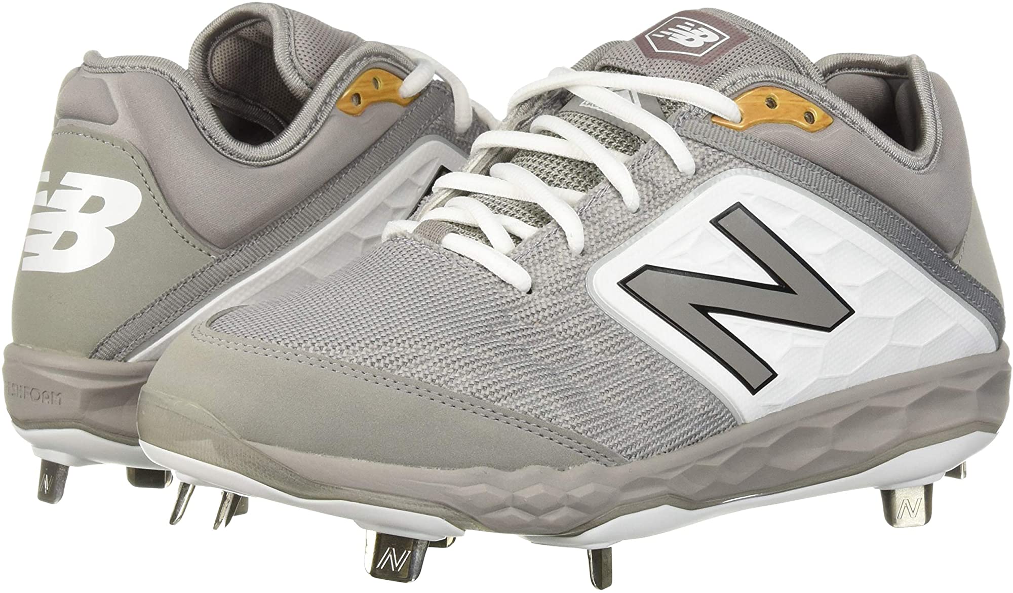 3000 V4 Metal Baseball Shoe, Grey 