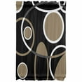 thumbnail image 5 of Black Brown Door Curtains for Door Window, French Sidelight Front Back Door Curtains With Tieback, White Circle Modern Minimalist Geometric Kitchen Rod Pocket Drapes Panel, 54"x40", 5 of 6