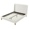 thumbnail image 3 of Rustic Manor Bree Tufted Linen King Size Full Bed Frame, No Box Spring Needed, Cream White, 3 of 9