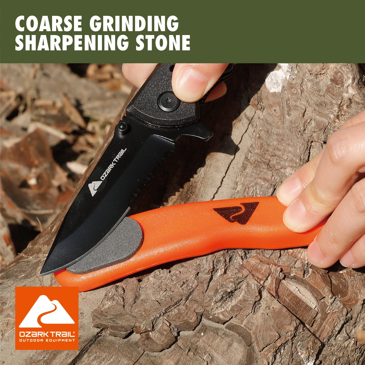 Ozark Trail Dual-Sided Tool Sharpener for Axes, Machetes, and Knives