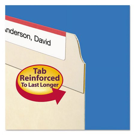 Smead Reinforced Tab Manila File Folders, 1/2-Cut Tabs: Assorted, Legal Size, 0.75" Expansion, 11-pt Manila, 100/Box | Order of 1 Box