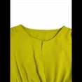 thumbnail image 4 of Vestido Midi Informal de Verano Sin Mangas para Mujer, Ajustado, con Lazo en la Cintura, , para Vacaciones, 2025 Amarillo M, 4 of 10