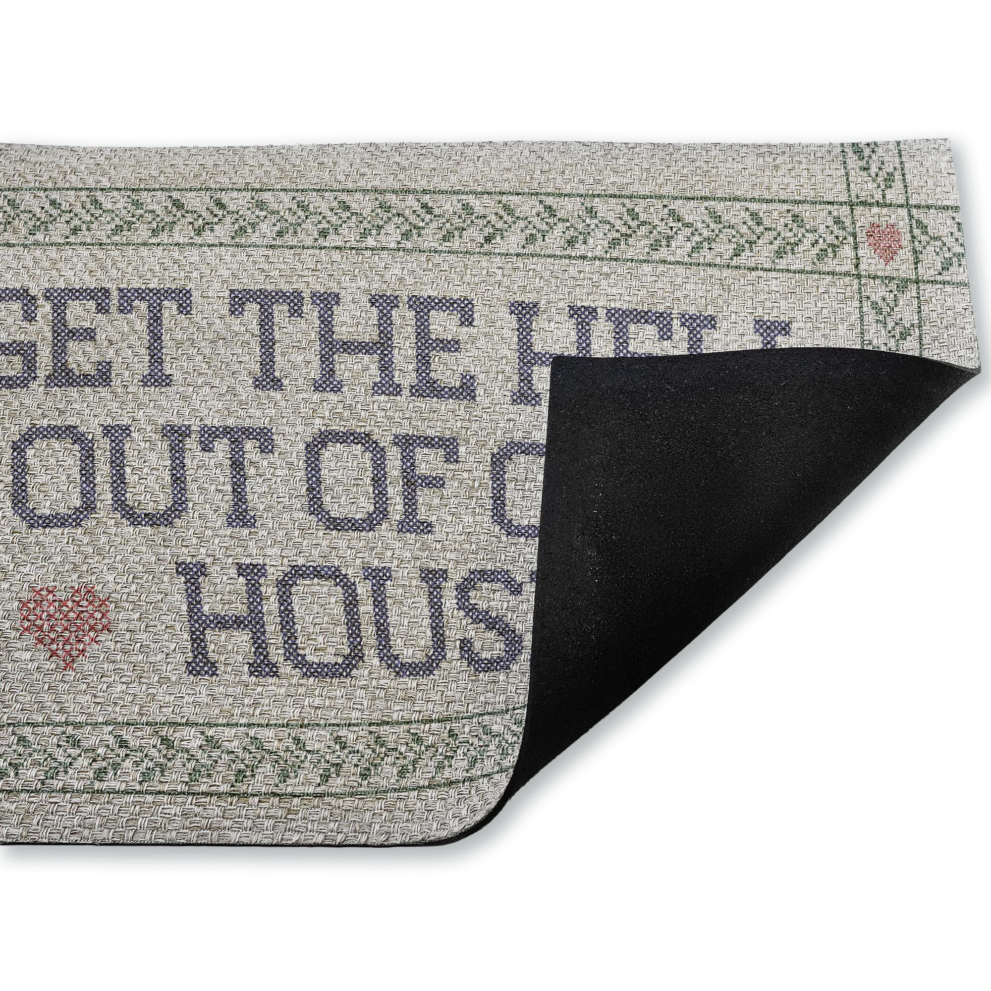 Stupell Industries Get Out Of Our House Printed Outdoor Imitation Sisal Floor Mat, design by Lil' Rue