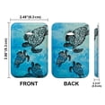 thumbnail image 2 of WIRESTER Leather Magnetic Card Holder Wallet for MagSafe, Cute Stick-On Phone Accessory Compatible with iPhone 17/16/15/14/13/12 Series – Ocean Sea Turtles, 2 of 6