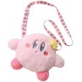 thumbnail image 1 of Bolsa de cosméticos de maquillaje Kirby de felpa de dibujos animados rosa, bolso bonito, bolso de hombro, organizador, 1 of 5