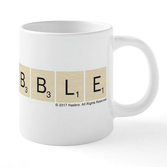 CafePress - Scrabble Tiles - 20 Oz White Ceramic Mega Mug