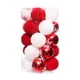 thumbnail image 1 of 25 bolas navideñas para colgar en el árbol de Navidad, decoraciones navideñas novedosas. Rojo blanco, 1 of 9