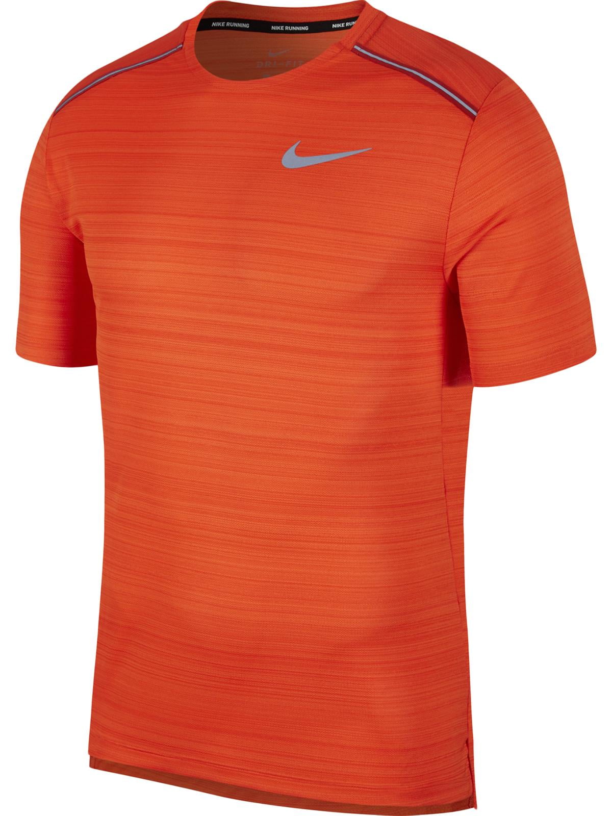 Nike Mens Running Short Sleeve T-Shirt Orange XXL - Walmart.com