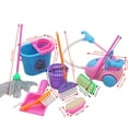 9pcs Toddler Broom and Cleaning Set with Toy Vacuum Cleaner, Children House Cleaning Toys