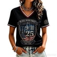 thumbnail image 2 of AHMOMEI Women 9.11 25th Anniversary Shirt Never Forget 911 Memorial Shirt American Flag Honor Faith Memorial Womens Short Sleeve Tops 4XL, 2 of 6