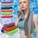thumbnail image 1 of Toalla deportiva de microfibra de secado rápido | Toalla absorbente de sudor para yoga fría para cuello y cara | Malla suave y transpirable | Para gimnasio, fitness, correr, camping, viaje | 40"x12", 1 of 8
