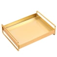 thumbnail image 1 of Bandeja Rectangular Dorada Bandeja De Almacenamiento De Escritorio De Metal Bandeja Decorativa Multiusos Con Mango Ergonómico Para Dormitorio Sala De Estar Cafetería Sweethay HA027134-01, 1 of 7