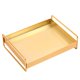 thumbnail image 1 of Bandeja Rectangular Dorada Bandeja De Almacenamiento De Escritorio De Metal Bandeja Decorativa Multiusos Con Mango Ergonómico Para Dormitorio Sala De Estar Cafetería Advancent HA027134-01, 1 of 7