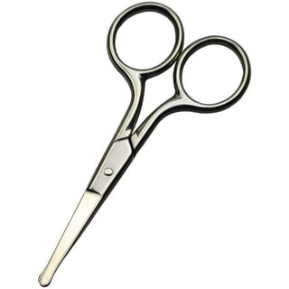 Small Scissors – Stainless Steel Facial Hair Grooming Beauty Tool for Men –  Mustache, Eyebrow, Eyelash, Nose, Ear, Beard Trimming 2 pack 