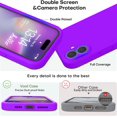 thumbnail image 3 of KOMI Compatible with iPhone 16 Case, Liquid Silicone Upgrade [Camera Protection] [Soft Anti-Scratch Microfiber Lining] Shockproof Phone Case for iPhone 16 6.1 inch Neon Purple, 3 of 7