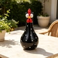 thumbnail image 4 of 7.9in Chicken Vase For Flowers, Long Neck Colorful Polka Dots Chicken Vase, Funky Resin Chicken Flower Vase, Farmhouse Tabletop Ornament for Office Home Decor, Black, 4 of 6