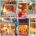 thumbnail image 4 of Kit de casa de muñecas en miniatura GudoQi Jungle Resort a escala 1:24 con música, 4 of 7