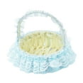 thumbnail image 3 of FVDPWYE Flower basket for weddings, woven baskets, portable, beautiful basket for flower Blue, 3 of 9