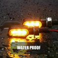 thumbnail image 4 of 4pcs 3leds Motorcycle Indicators Mini LED Turn Signal Light flasher Amber signal lamp Blinker intermitentes moto for honda, 4 of 5