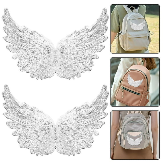 FRCOLOR 12pcs Crafts Making Supplies Diy Making Decoration Plastic Wings Decoration Backpack Topper Decoration Angel Wings Decoration Party Supplies