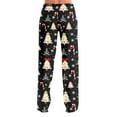 thumbnail image 7 of WTOBBY Women's Anime Print Pajama Pants, Casual Sleepwear with Drawstring Elastic Waist, Comfortable Straight Leg Design for Yoga and Holiday Christmas Print for Home Use,Navy L, 7 of 7