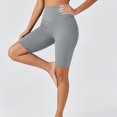 thumbnail image 5 of HomeDM Women's Biker Shorts with Pockets High Waisted Lounge Yoga Shorts Pants for Workout Casual Gray S, 5 of 8