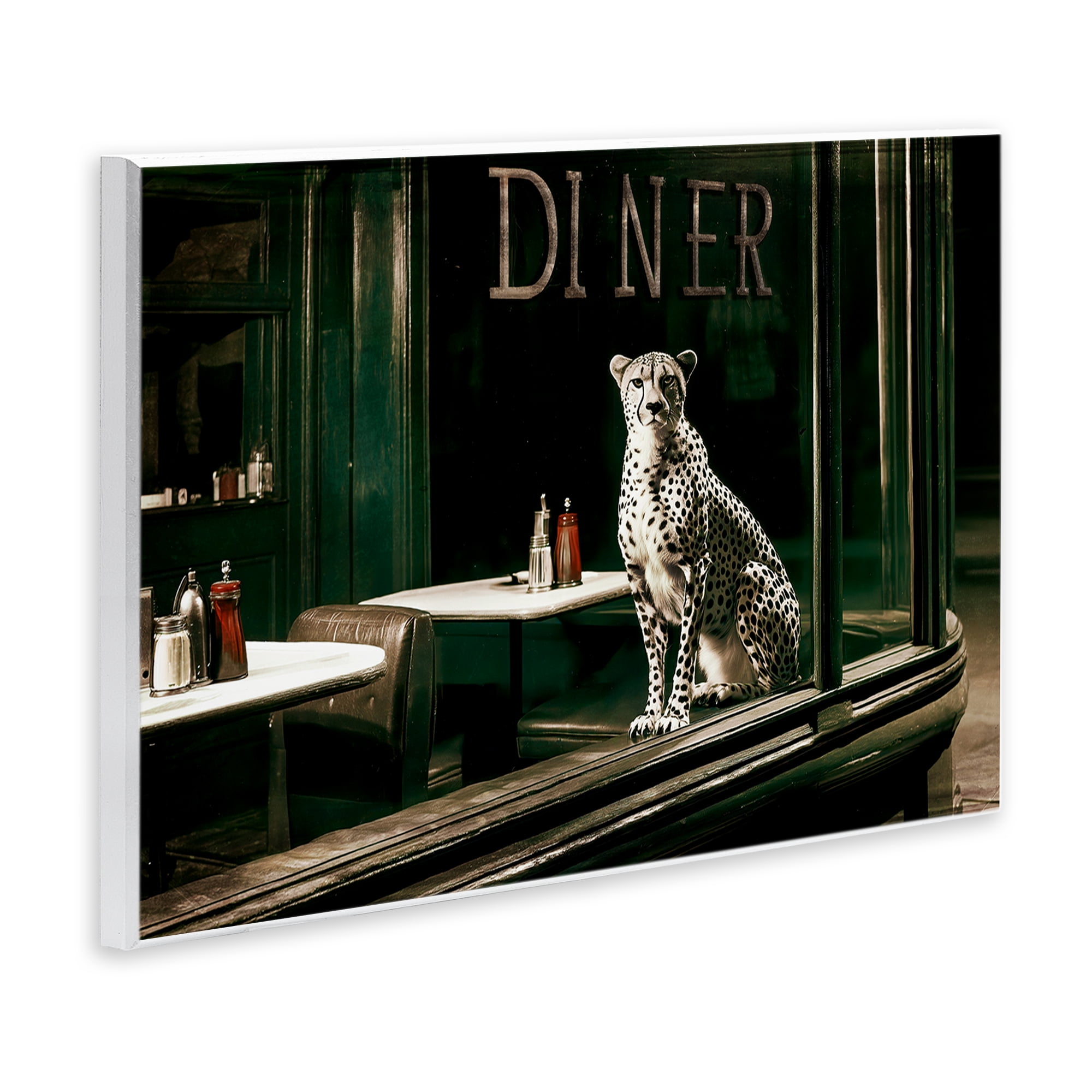 Stupell Industries Diner Sentry Leopard Wall Plaque Art, design by Annabelle Hall
