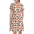 thumbnail image 1 of Disketp Sushi Roll para Vestido de Manga Corta para Mujeres, Vestidos de Verano para Mujeres, Casual y Holgado para la Playa, 1 of 6