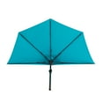 thumbnail image 7 of FLAME&SHADE 9 ft Half Round Outdoor Market Patio Table Umbrella with Tilt for Wall Balcony, Aqua Blue, 7 of 7