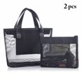 thumbnail image 2 of Mesh Toiletry Pouch Large Capacity Mesh Cosmetic Travel Bag Makeup Organizer Bag, 2 of 10