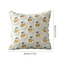 thumbnail image 2 of Leutsin Halloween Pumpkin Ghost Pillow Covers Decorative Fall Cute Ghost Plush Faux Fur Pillows 18x18 Inch Soft Pumpkin Accents for Sofa Couch Bed Living Room Festive Home Decor,White Orange, 2 of 8