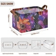 thumbnail image 4 of Bold Wildflowers Foldable Storage Large Fabric Storage Baskets Organizer Storage Bins with Handles for Shelves, 4 of 8