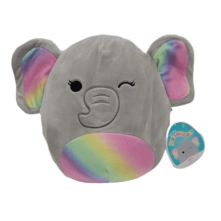 Squishmallows Official Kellytoy Plush Toy 8 inch Mila The Elephant Rainbow Belly