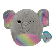 Squishmallows Official Kellytoy Plush Toy 8 inch Mila The Elephant Rainbow Belly