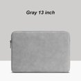 thumbnail image 1 of Funda para computadora portátil de cuero, impermeable, bolsa para computadora portátil, cremallera, funda para computadora a prueba de golpes, gris, 13 pulgadas Methold EL002886-07, 1 of 2