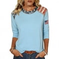 thumbnail image 2 of Women's 250 Anniversary USA Shirt 250th Anniversary USA Shirt V Neck Patriotic 4th of July Shirts, 2 of 3