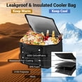thumbnail image 2 of Gymax Collapsible Trunk Organizer w/Removable Lid Insulated Leakproof Cooler Bag, 2 of 10