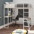 thumbnail image 4 of DHP Abode Full Size Metal Loft Bed, Off White, 4 of 10