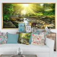thumbnail image 2 of Designart ' Mountain Stream in Forest ' Landscape Photography Framed Canvas Print, 2 of 2