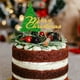 thumbnail image 4 of Adorno para tarta de Navidad - Decoración de árbol de papel con purpurina para mesa de postres, 16x10cm Material de Fiesta Rojo y Verde, 4 of 6