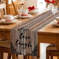 thumbnail image 5 of Vintage Boho Table Runner 90 Inches, Farmhouse Retro Shabby Brown Wooden Grain Bed Runner Dresser Scarves Tabletop for Indoor Outdoor Parties/Ceremony/Banquet, 13" x 90", 5 of 9