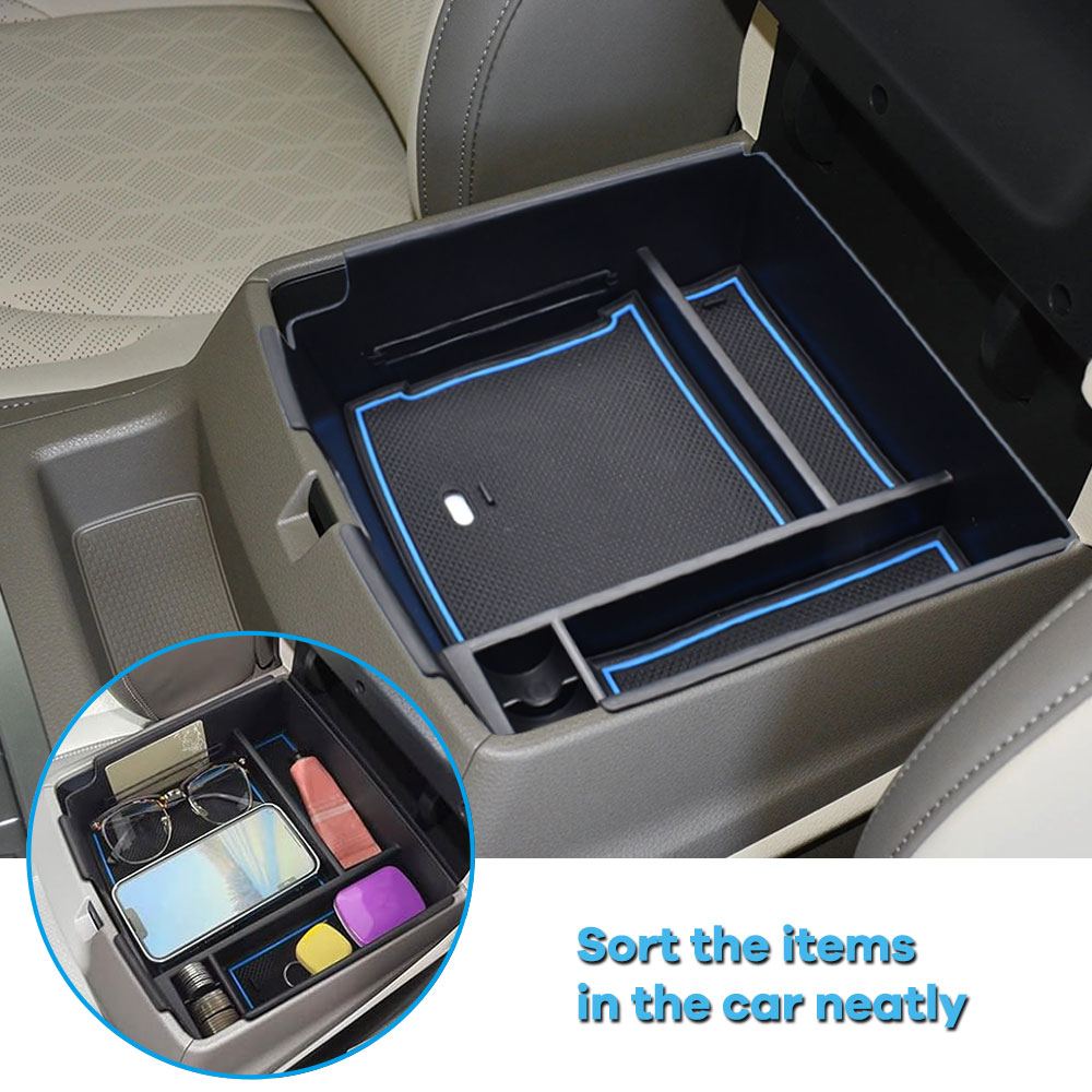 JJMY Car Center Armrest Storage Tray Organizer Box Anti-slip For 2022-2025 KIA Carnival , 1 Pack