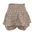 thumbnail image 6 of Wxolcjlv Womens Ditsy Floral Skort Smocked Waist Double Layer Skirts, 6 of 7