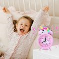 thumbnail image 5 of Sveglia Unicorno per Ragazze e Bambini, Decorazione Camera da Letto Carina, Lancetta dei Secondi Silenziosa Senza Ticchettio, con Retroilluminazione a Doppia Campana Super Forte, per Regali Unicorno, 5 of 5