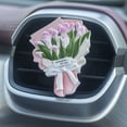 thumbnail image 3 of NIBOLOG Car Air Freshener - Flower Bouquet Exquisite Workmanship Various Scents Long-lasting Use Fine Texture Delicate Decoration Eco-friendly Interior Air Freshener Vent Clip, 3 of 8