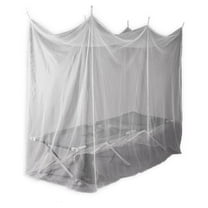 Mosquito Net for Beds - Twin/Single White Rectangular - 75 Denier - 84" Long - Bug Protection for Home & Travel