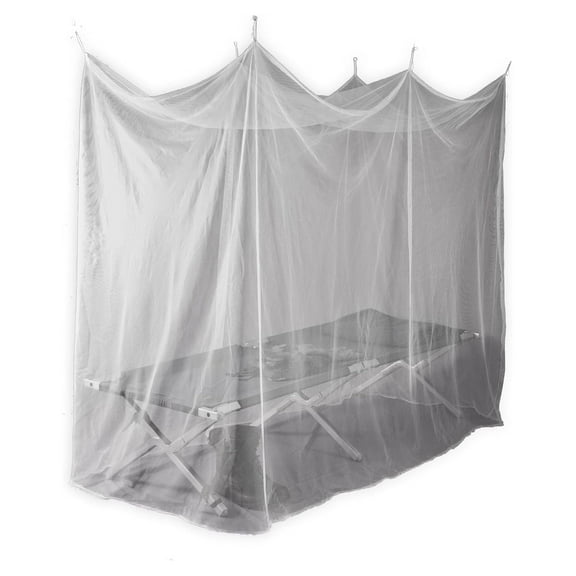 Mosquito Net for Beds - Twin/Single White Rectangular - 75 Denier - 84" Long - Bug Protection for Home & Travel