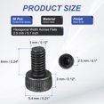 thumbnail image 2 of Uxcell Hex Socket Head Cap Screws Bolts, Carbon Steel Socket Drive Screws, Black Oxide Full Threads M3 x 6 mm 50, 2 of 7