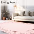 thumbnail image 2 of ODIKA 4'x6' Machine Washable Non-Slip Area Rug, Enchanted Flurry Magical Decorative Seasonal Adornment High Traffic Rug, Pink, 639563, 2 of 7