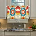 thumbnail image 2 of Yayeee Kitchen Curtains Tier Pair Light Filtering 27"x36" Rod Pocket Short Cafe Window Panel, Colorful Circles, 2 of 7
